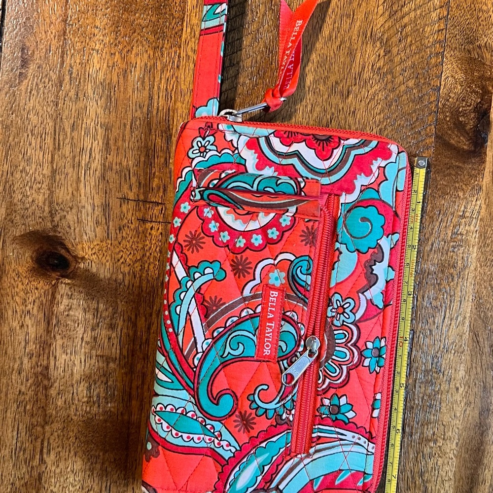 Bella Taylor Vibrant Red, Blue and Green Wristlet - Picture 3 of 5